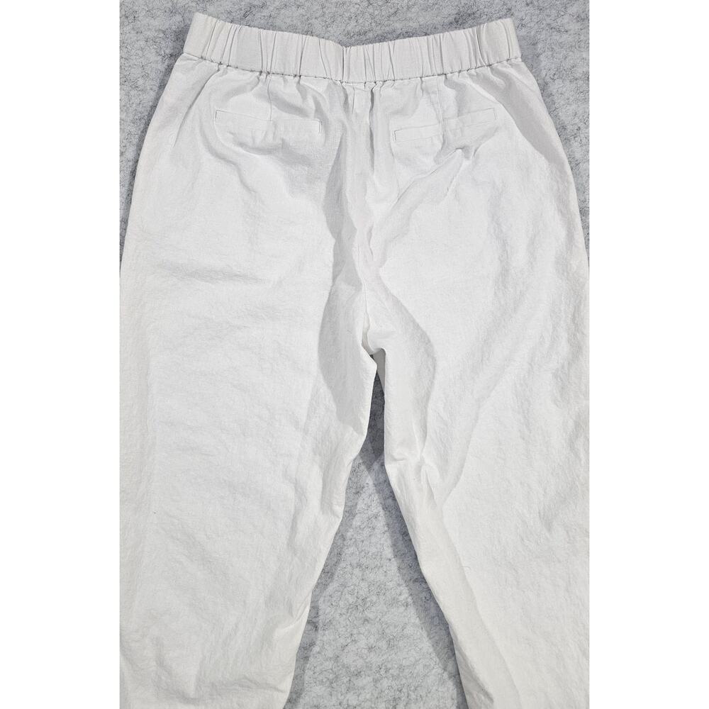 J.Crew Linen-Cotton Blend Cropped Sailor Pant, White, Women Sz 8, New - Picture 7 of 11